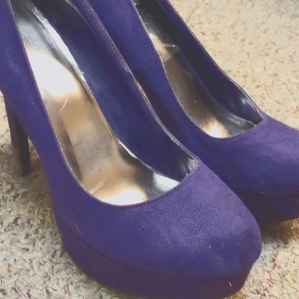 Purple suada heels